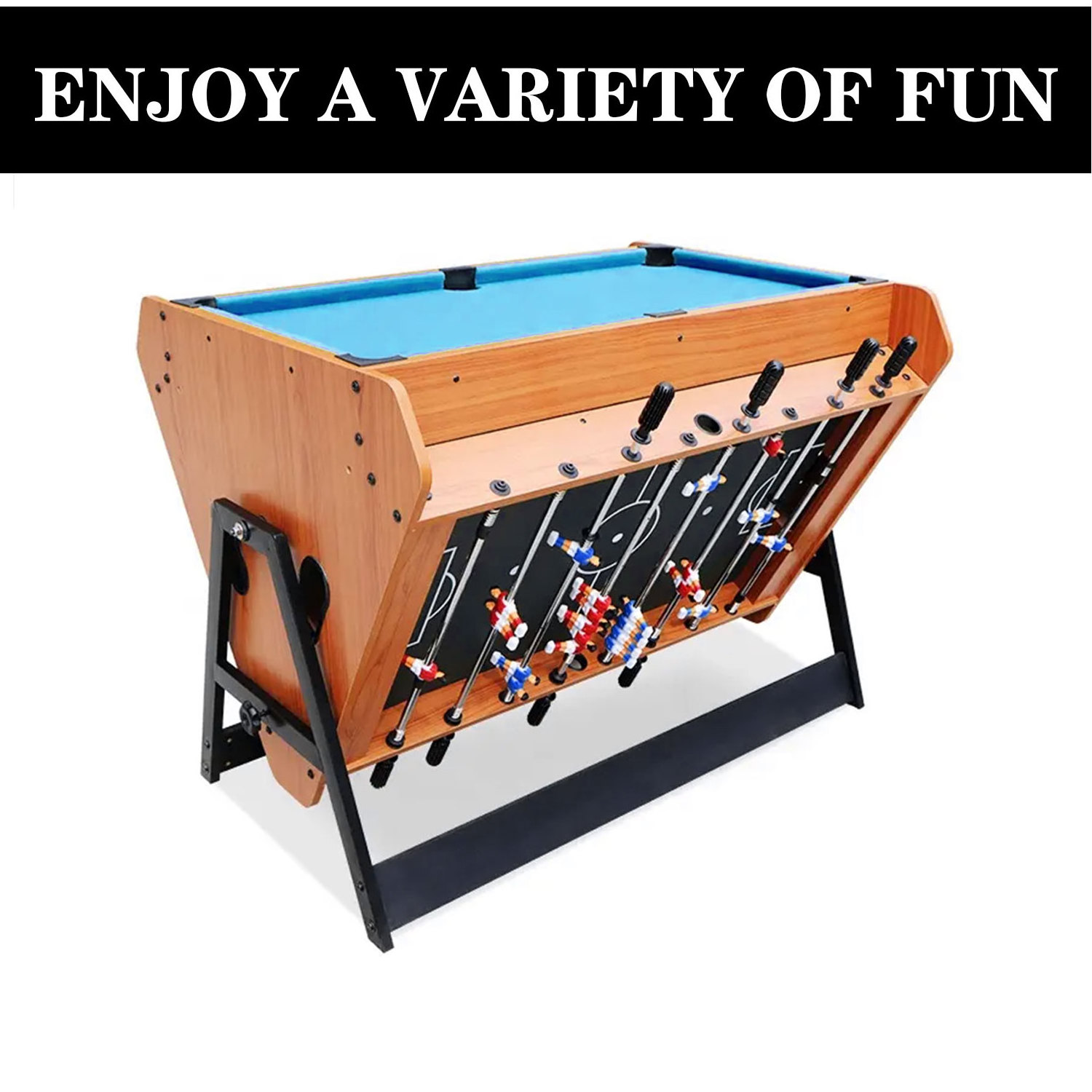 4FT 3 in 1 Game Table Billiard Hockey with Foosball Table