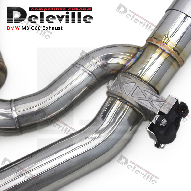 Deleville Escape Catback For BMW M3/M4 G80/G82/G8X S58 3.0T 2019-2023 Engine  Stainless Steel Exhaust Single Mid Pipe Mufflers