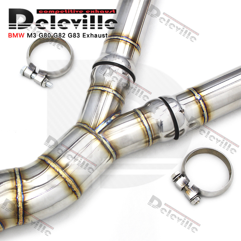 Catback Exhaust System For BMW M3/M4 G80/G82/G8X 3.0T 2019-2023 Stainless Steel Exhaust Single Equal Mid Pipe Mufflers