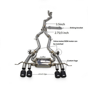 Deleville Escape Catback For BMW M3/M4 G80/G82/G8X S58 3.0T 2019-2023 Engine  Stainless Steel Exhaust Single Mid Pipe Mufflers