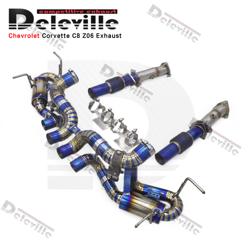 Titanium catback Exhaust For Chevrolet CORVETTE C8 Z06 2019-2023  Valve Exhaust muffler Titanium Exhaust Pipe