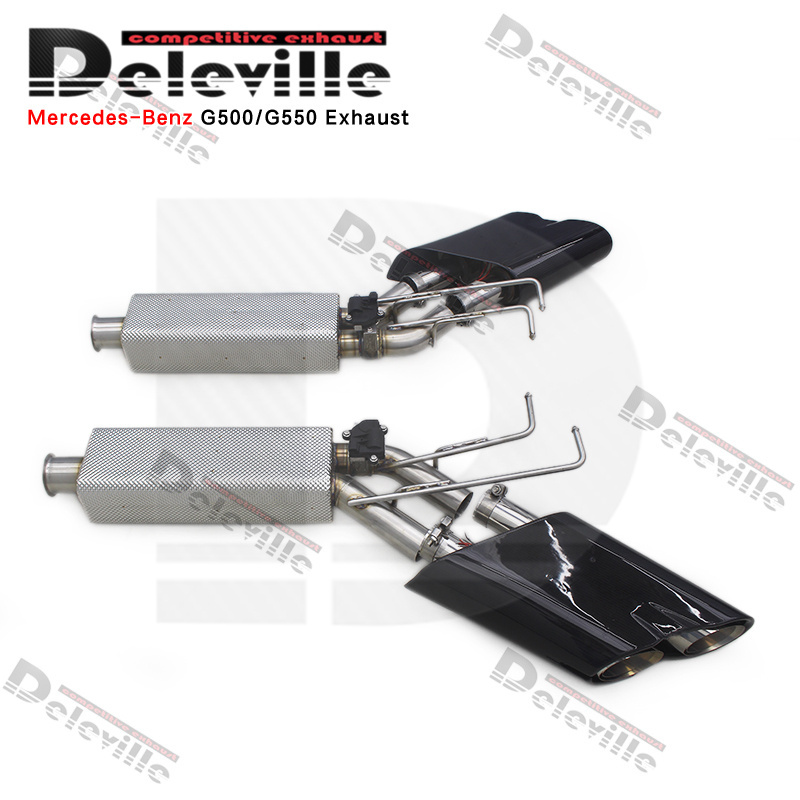 Factory Catback For Mercedes-Benz G500/G550 W463A/W464 SUS304 Stainless Steel Catback Muffler With LED Exhaust Tips