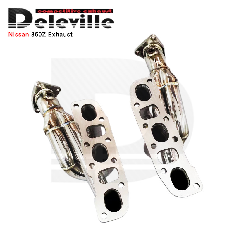 Exhaust turbo manifold for Nissan 350Z 3.5L 2003-2006 304 stainless steel exhaust pipes high performance exhaust system