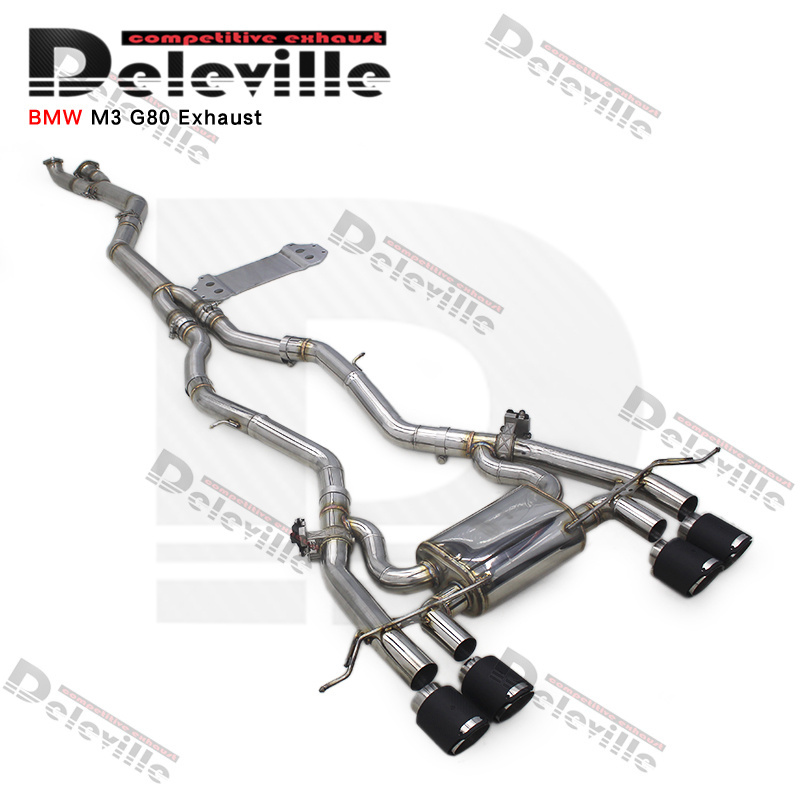 Deleville Escape Catback For BMW M3/M4 G80/G82/G8X S58 3.0T 2019-2023 Engine  Stainless Steel Exhaust Single Mid Pipe Mufflers