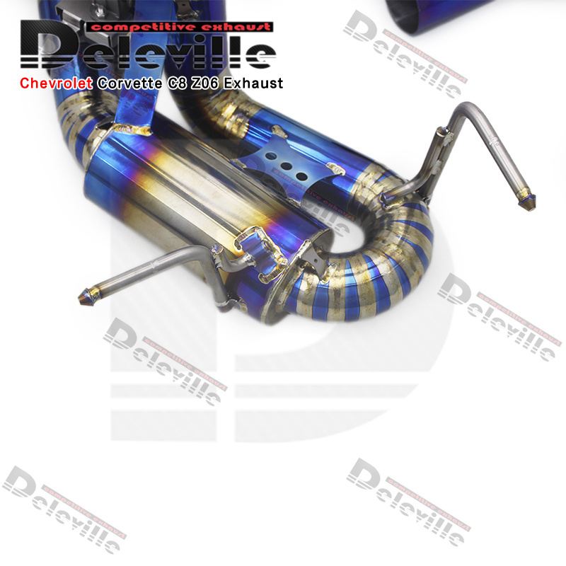 Titanium catback Exhaust For Chevrolet CORVETTE C8 Z06 2019-2023  Valve Exhaust muffler Titanium Exhaust Pipe