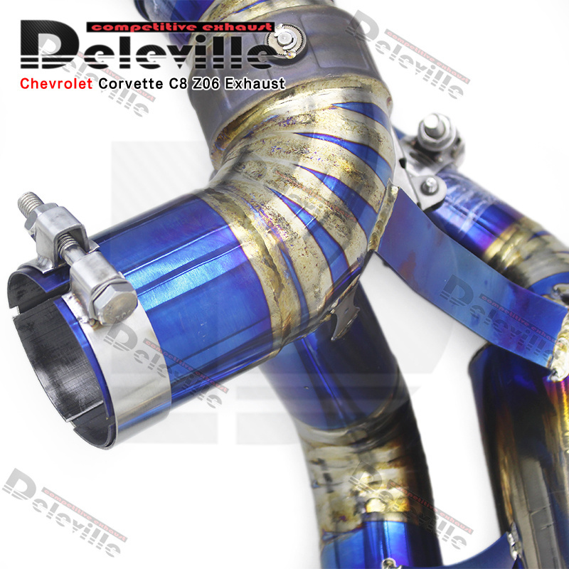 Titanium catback Exhaust For Chevrolet CORVETTE C8 Z06 2019-2023  Valve Exhaust muffler Titanium Exhaust Pipe