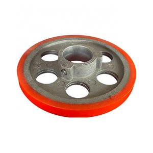 Custom made gray cast iron belt flywheel 200 kg agricultural machinery pullery investment casting steel parts