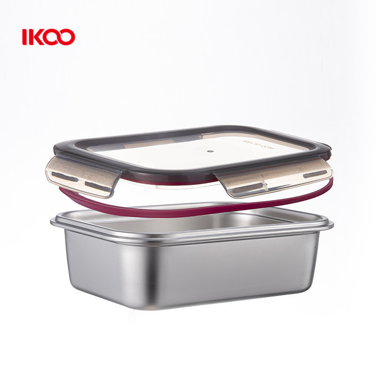 Eco-friendly airtight reusable snack storage 316 304 stainless steel food container