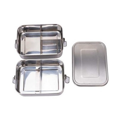 leak proof 3 compartment stainless steel lunch box