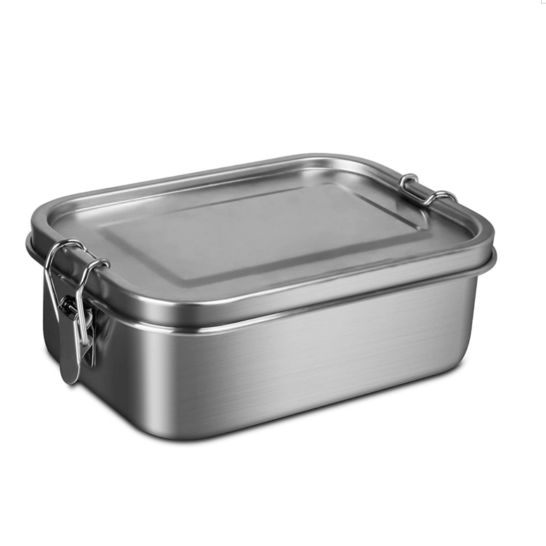 leak proof 3 compartment stainless steel lunch box