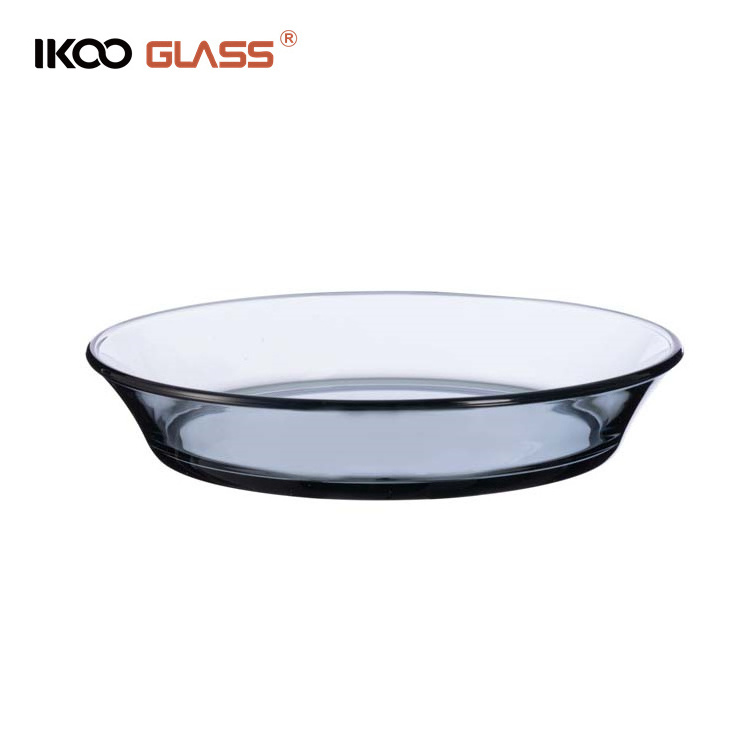 IKOO heat resistant clear round borosilicate glass plates wholesale for dinner