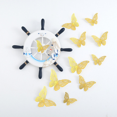 3D Hollow Paper Butterfly Wall Sticker Wedding Festival Arrangement Home Decoration Decorative Home Decorative Stickers