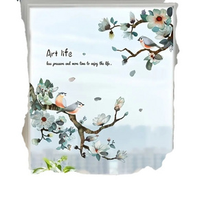 Branches Birds Glass Sticker PVC Removable Window Decal Home Office Decor Wall Sticker Electrostatic Office Window Sticker