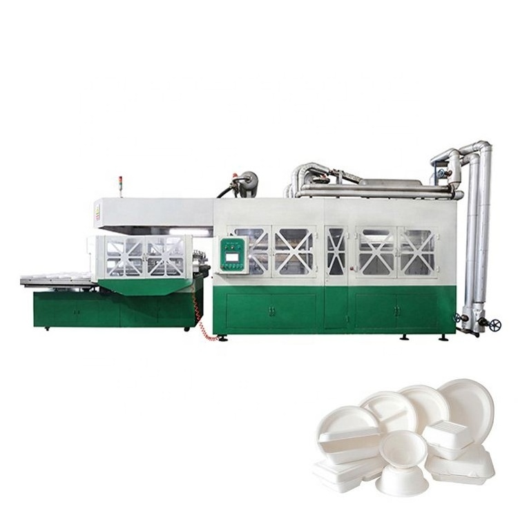 Fully Automatic Biodegradable Pulp Molding Sugarcane Bagasse Disposable Paper Plate Tableware Making Machine