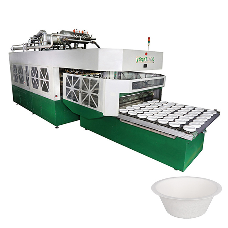 Disposable Biodegradable Sugarcane Bagasse Paper Tableware Food Packaging Making Machine Pulp Molding Machine