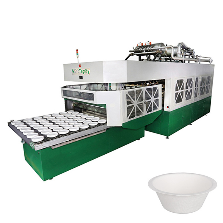 Disposable Biodegradable Sugarcane Bagasse Paper Tableware Food Packaging Making Machine Pulp Molding Machine