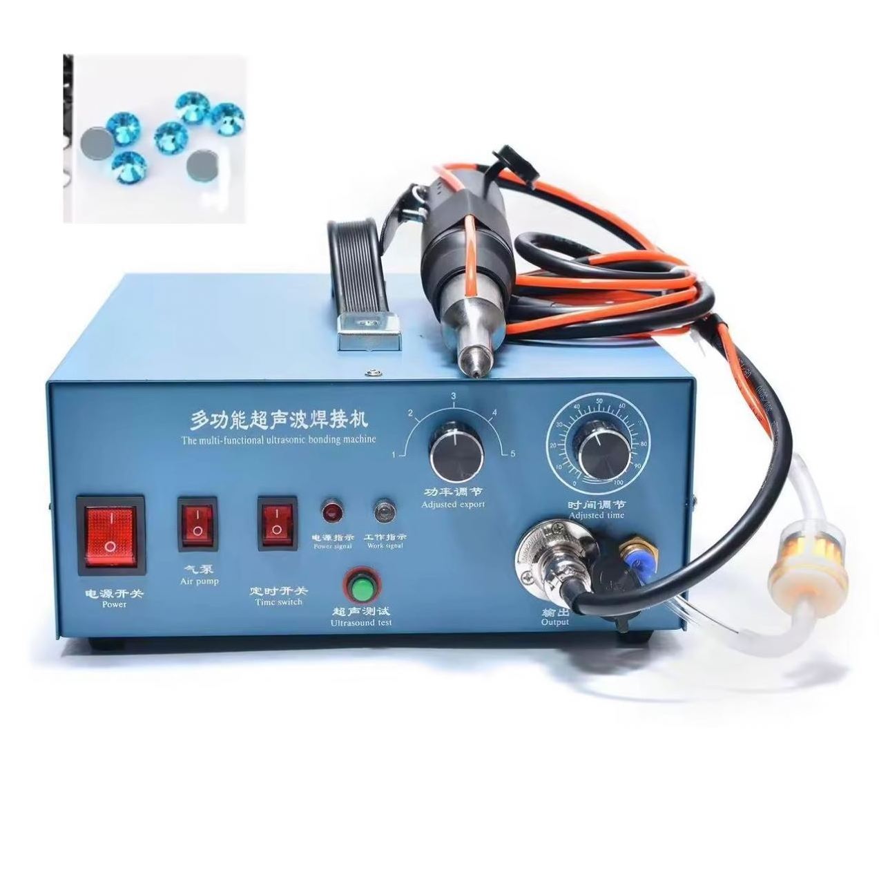 High Quality 110v-220v Wholesale Price Ultrasonic Rhinestone Setting Machine Hot Fix Setting Machine