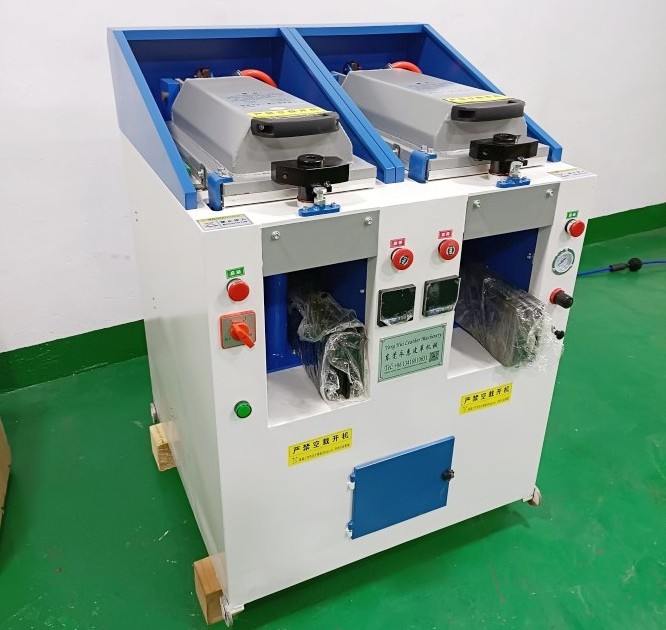 Shoe making automatic footwear sole attaching pressing machine pneumatic double head shoe sole press machine