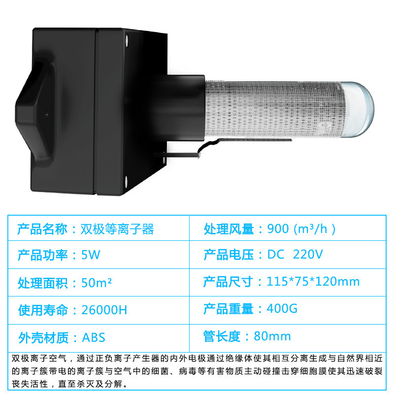 Bipolar Ionization Duct Air Purifier Plasma Actuator Ion Generator For Foodstuff Factories