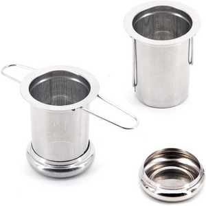 Wholesale 304 Stainless Steel Tea Infuser with Lid and Double Folding Handles