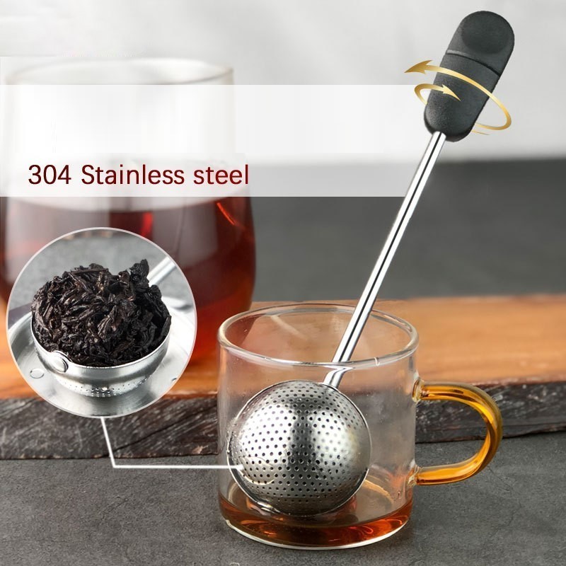 Tea Strainers Soup Pot Tea Spoon Rotatable Easy Clean Tea Drain Filter Mesh Teaware Kitchen Accessories Stainless Steel 3-7 Days