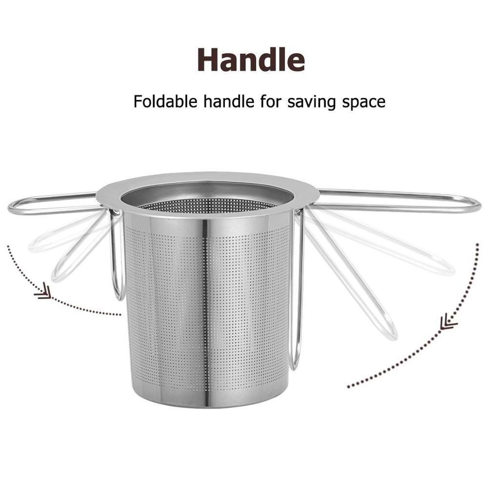 Wholesale 304 Stainless Steel Tea Infuser with Lid and Double Folding Handles