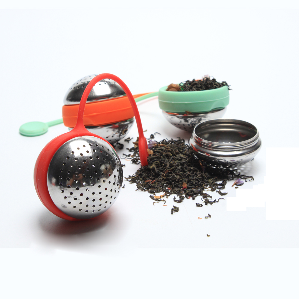 Custom Loose Leaf Tea Ball Stainless Steel Silicone Filter Tea Infuser