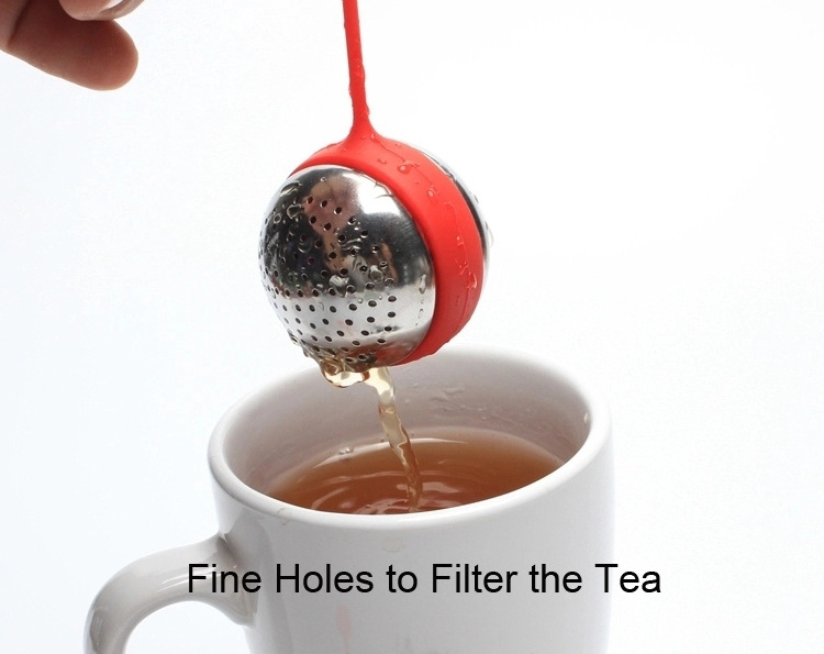 Custom Loose Leaf Tea Ball Stainless Steel Silicone Filter Tea Infuser