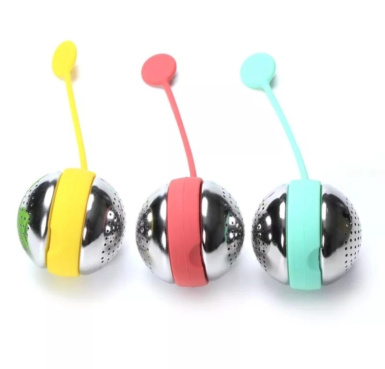 Custom Loose Leaf Tea Ball Stainless Steel Silicone Filter Tea Infuser