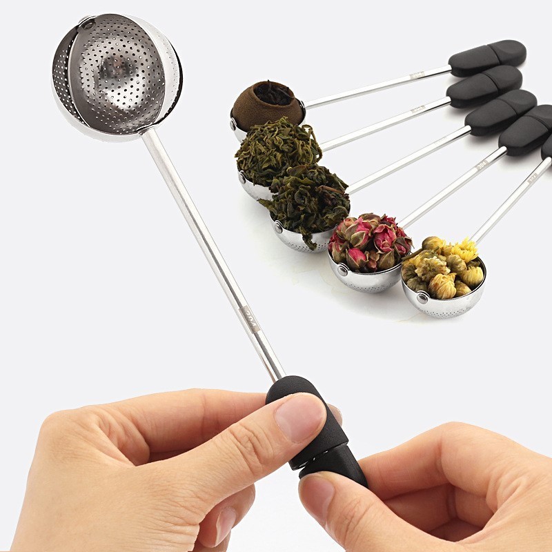 Tea Strainers Soup Pot Tea Spoon Rotatable Easy Clean Tea Drain Filter Mesh Teaware Kitchen Accessories Stainless Steel 3-7 Days