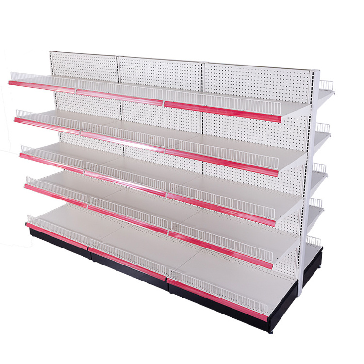 Supermarket equipment shopping mall display rack gondola shelves steel hanging metal shelf