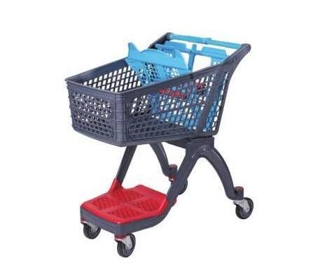 Plastic Shopping Cart with Child Seat Grocery/Supermarket Store Plastic Trolley