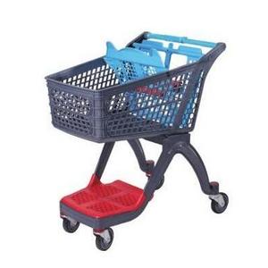 Plastic Shopping Cart with Child Seat Grocery/Supermarket Store Plastic Trolley