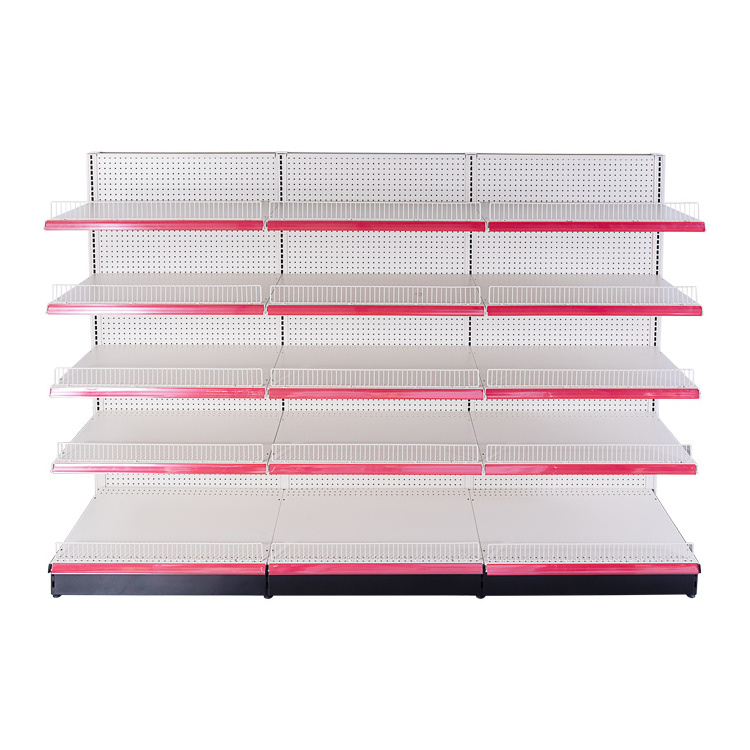 Supermarket equipment shopping mall display rack gondola shelves steel hanging metal shelf