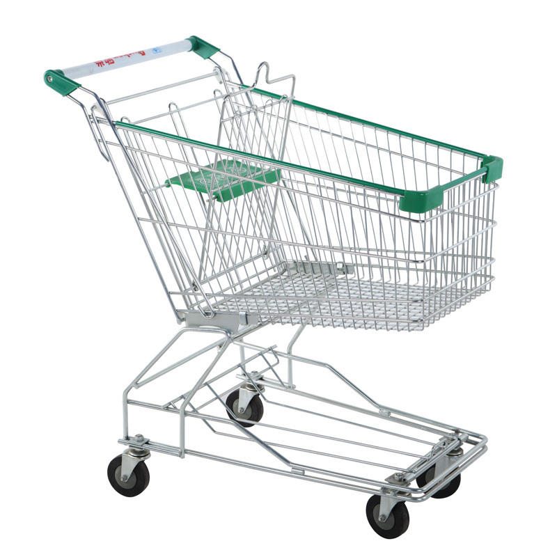 Grocery store steel trolley supermarket shopping cart