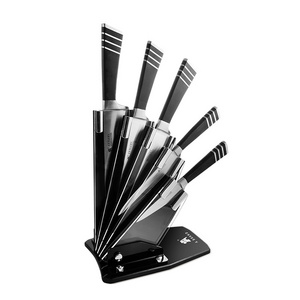 6 piece stainless steel knives set kitchen Meat cleaver fruit chef knife with acrylic stand manufacturer