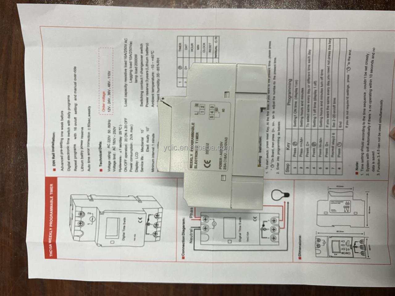 THC30A programmable microcomputer time switch timer Digital time switch 30A  12V/24V/110V/220V