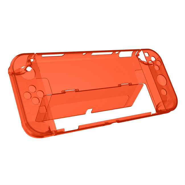 High Quality For Nintendo Switch Oled Crystal Shell For Switch OLED Split Case With Bracket Controller Accessories