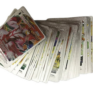 French Version 55pcs/box Gold Silver Rainbow Trading Card Pokemoned playing card