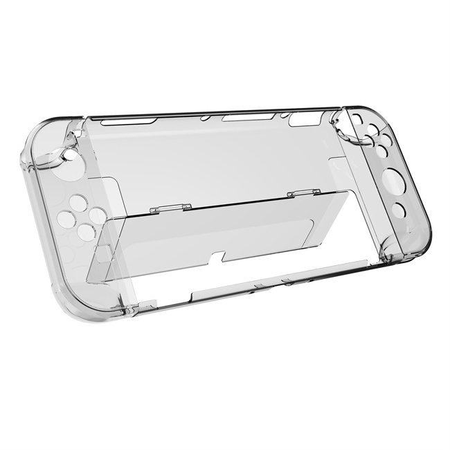 High Quality For Nintendo Switch Oled Crystal Shell For Switch OLED Split Case With Bracket Controller Accessories