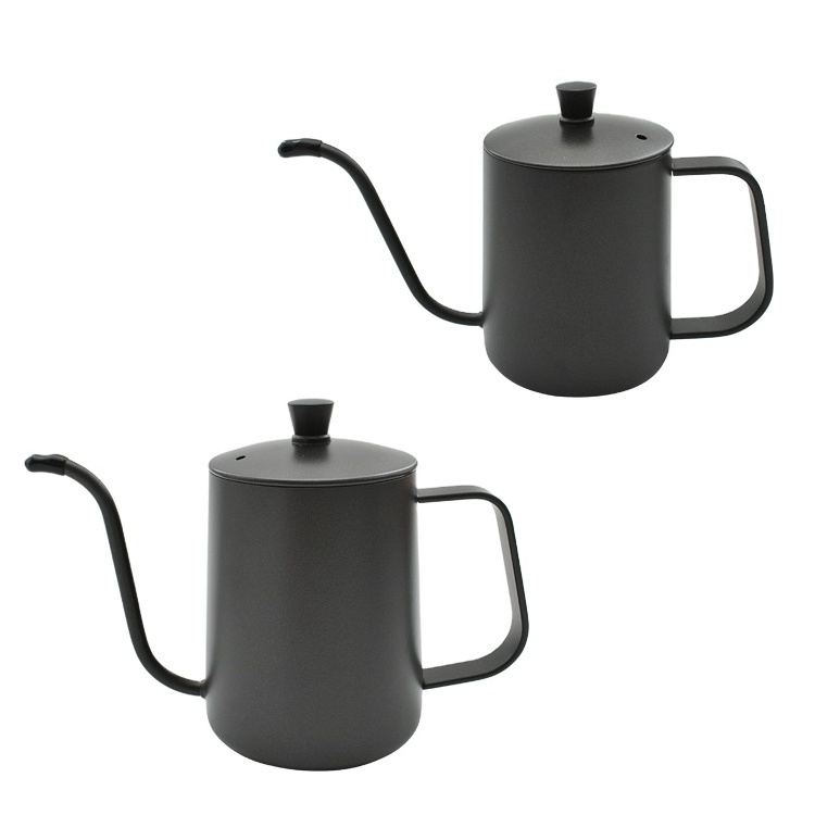 304 Stainless steel hand made coffee pot with lid  coffee pot Coffee mug outdoor hanging ear thin mouth hand made pot