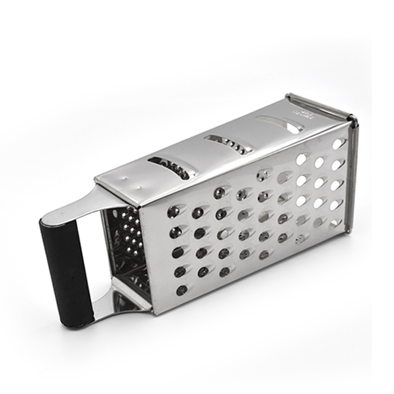 kitchen tools High quality stainless steel 4 Sides Grater Vegetable slicer Cheese Grater with Rubber Handle