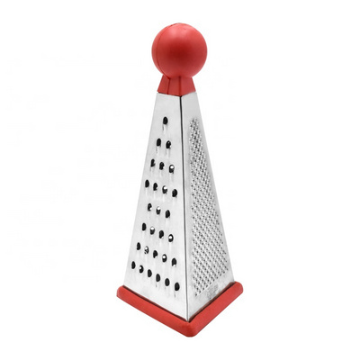 Conical 3 sides grater stainless steel manual rotary cheese grater vegetable cutter kitchen tools