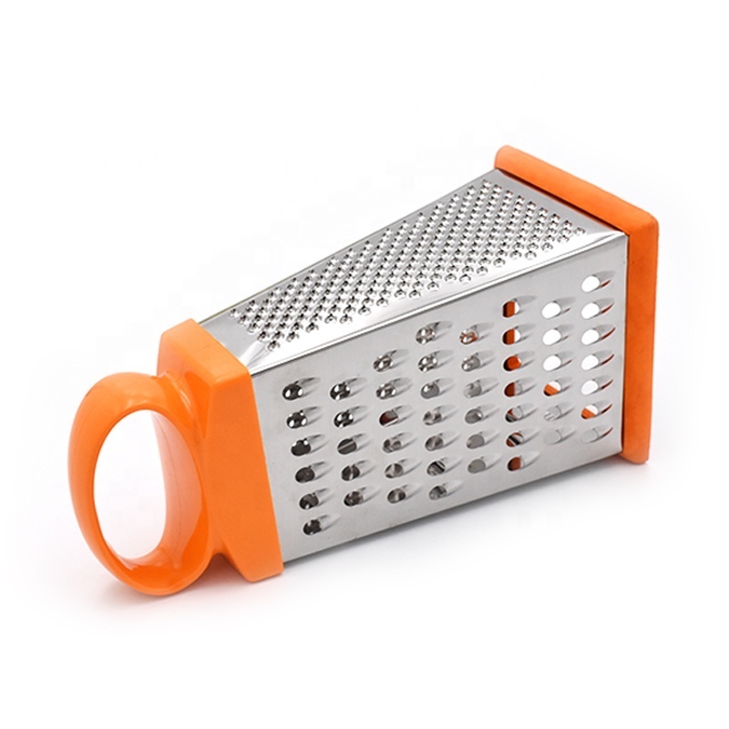 Box grater stainless steel 4 sides grater kitchen tabletop hand held vegetable cutter cheese grater