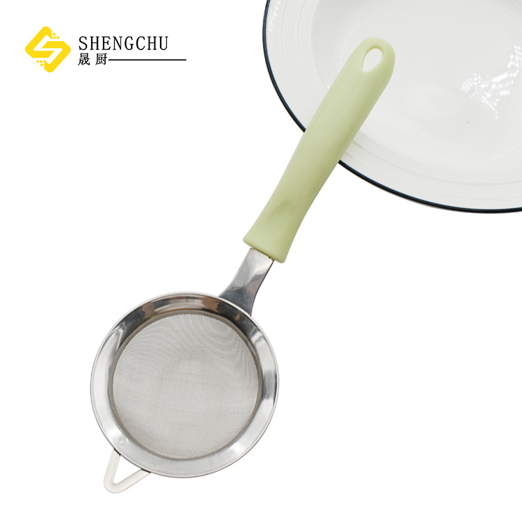 Kitchen Baking pastry Tools Stainless steel Flour Sieve with Plastic handle Handheld  Flour Sifter