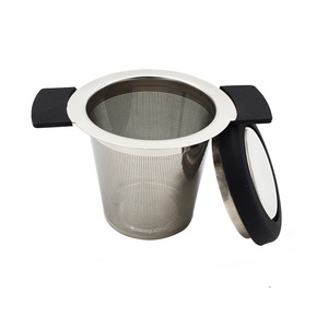 Hot selling  304 Stainless Steel Tea Infuser Double Handle Fine Mesh Loose Leaf Tea tool