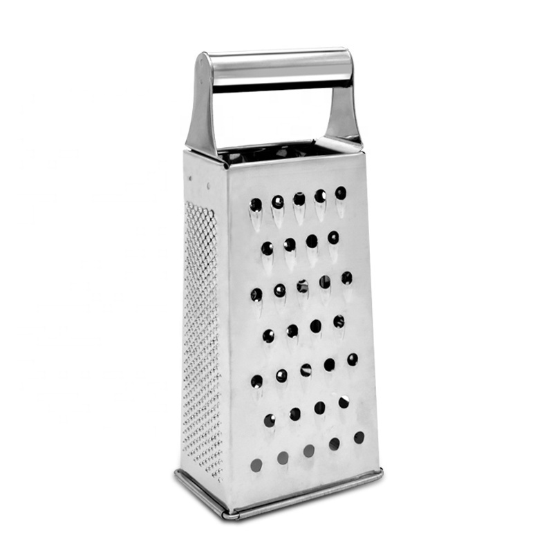 Wholesale stainless steel 4 sides cheese grater handheld grinder vegetable grater kitchen tools