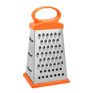 Box grater stainless steel 4 sides grater kitchen tabletop hand held vegetable cutter cheese grater