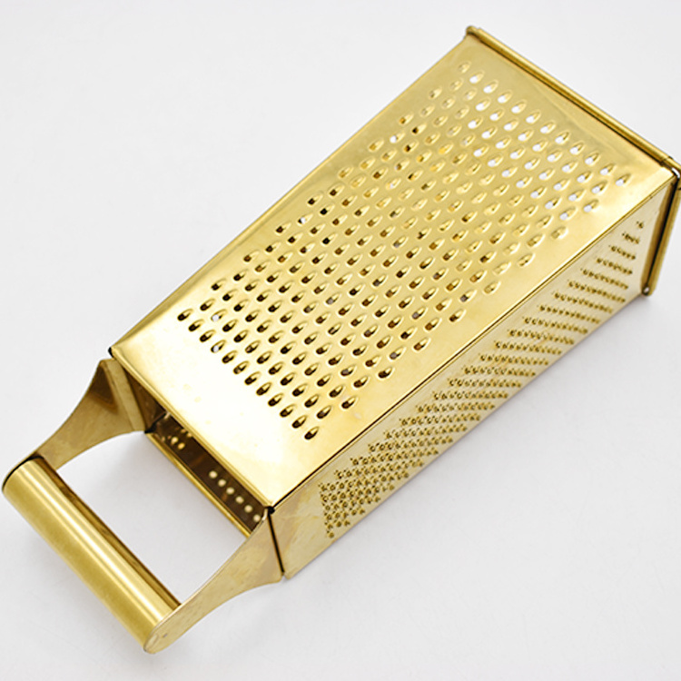 9 inch gold-plated stainless steel 4 sides grater cheese grater onion vegetable cutter kitchen tools