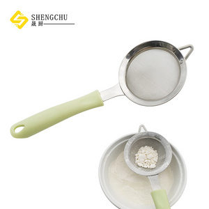 Kitchen Baking pastry Tools Stainless steel Flour Sieve with Plastic handle Handheld  Flour Sifter